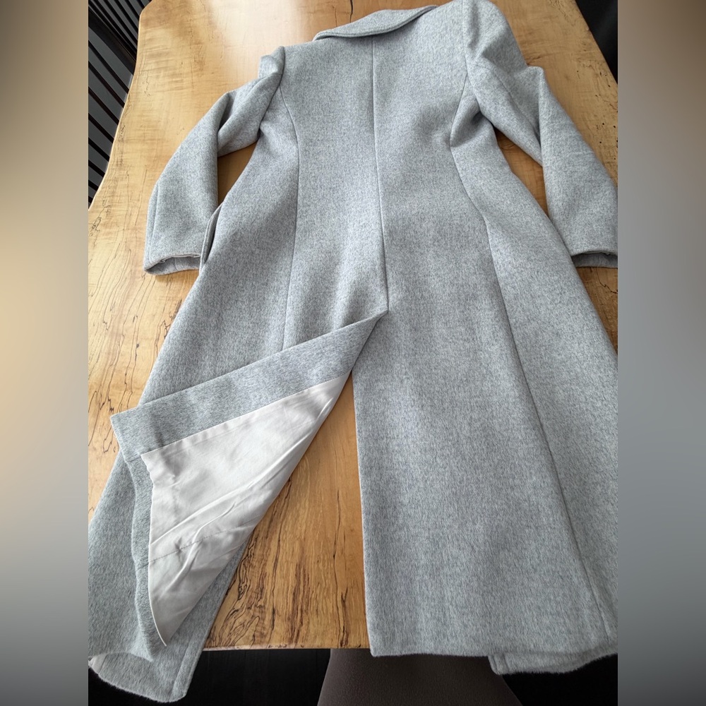 Club Monaco Daylina Long Wool Coat Heather Gray Size Small - Picture 5 of 16